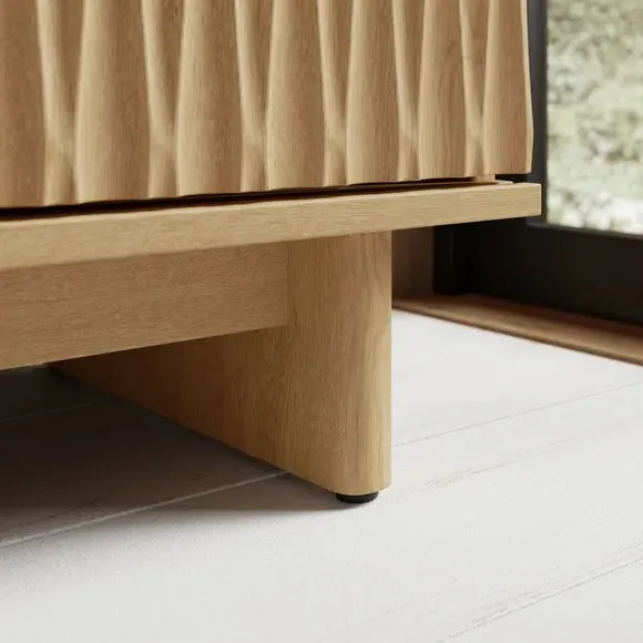 Extra Wide TV Unit with Storage - Oak, Wood