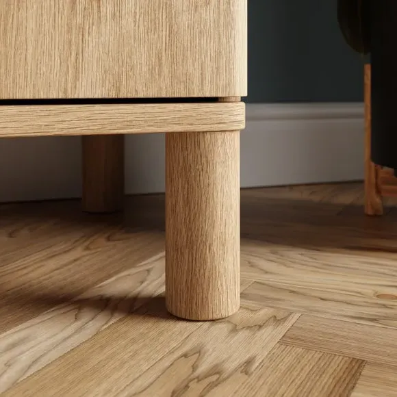 Extra Wide TV Unit with Storage - Oak, Wood