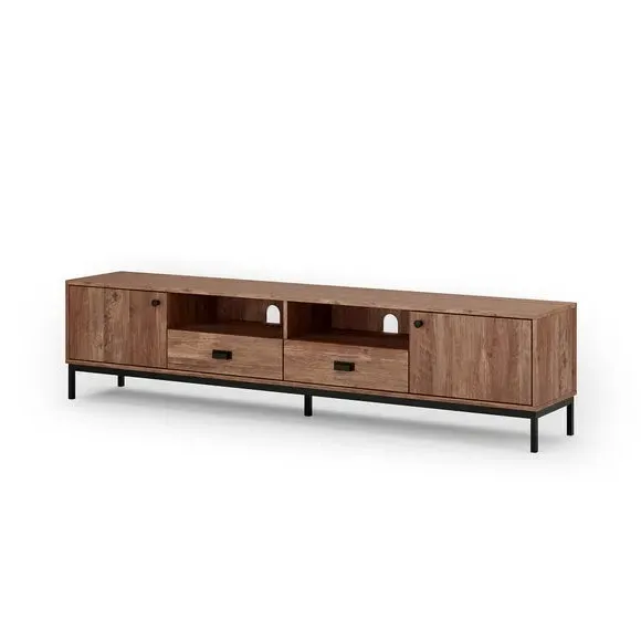 Extra Wide TV Unit with Storage - Pine