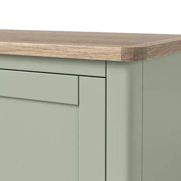 Extra Wide TV Unit with Storage - Sage, Wood
