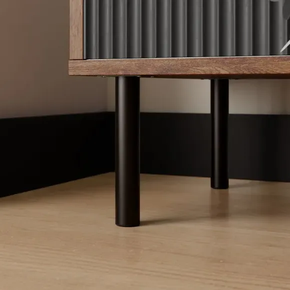 Extra Wide TV Unit with Storage - Walnut