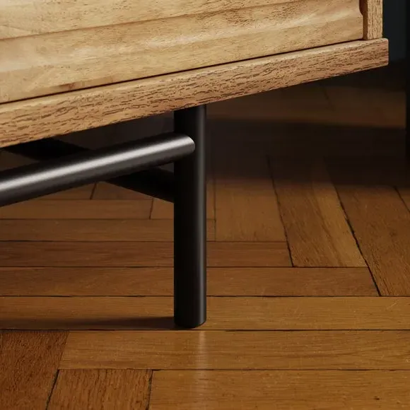 Extra Wide TV Unit with Storage - Wood Effect