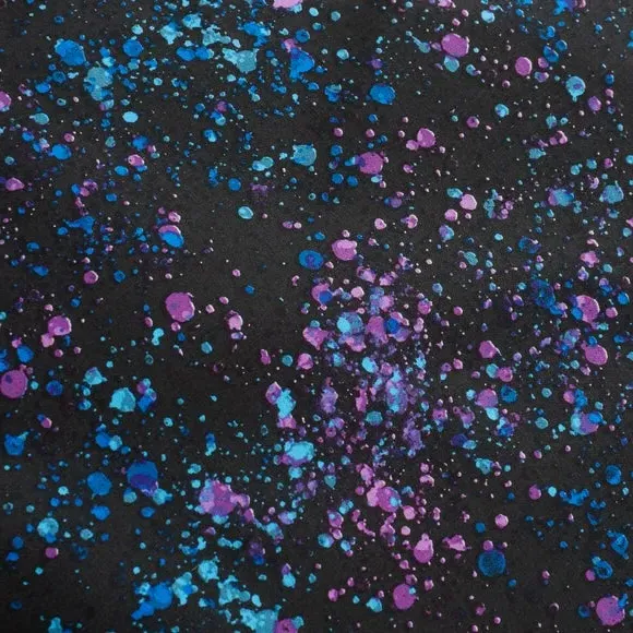 Eyelet Blackout Curtains - Black, Paint Splatter