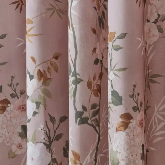 Eyelet Blackout Curtains - Blush, Polycotton