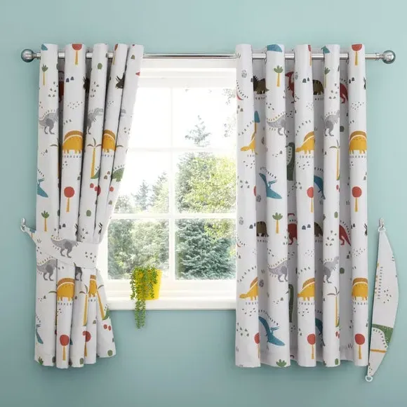 Eyelet Blackout Curtains - Multicolor, Polyester