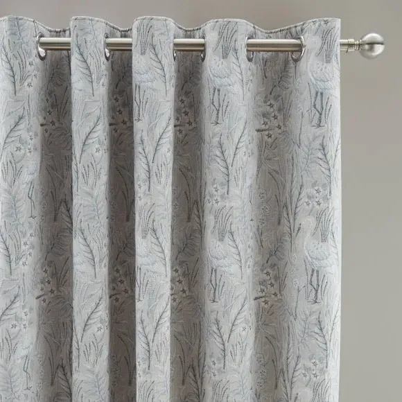 Eyelet Blackout Curtains - Mushroom, Polyester image