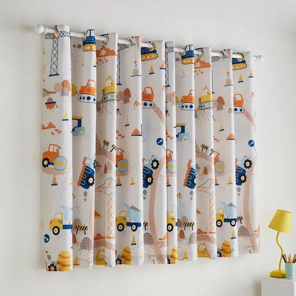 Eyelet Blackout Curtains - Natural, Polyester
