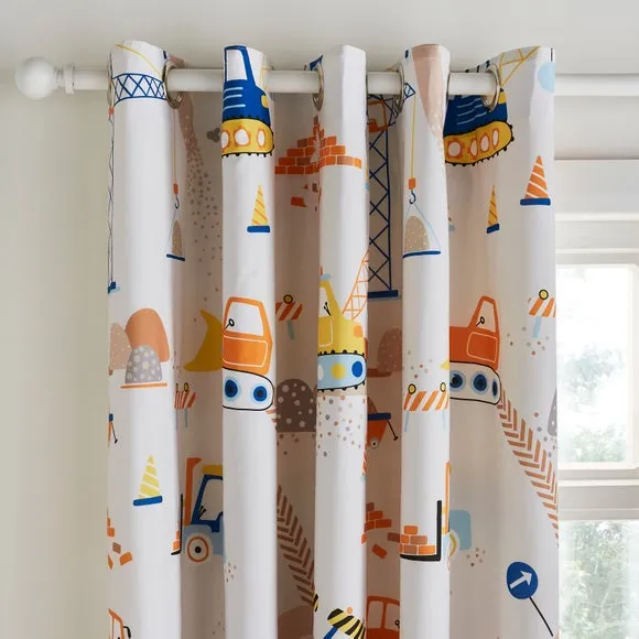 Eyelet Blackout Curtains - Natural, Polyester image