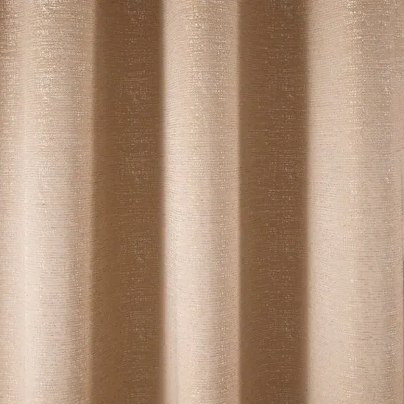 Eyelet Curtains Fully Lined - Champagne, Jacquard