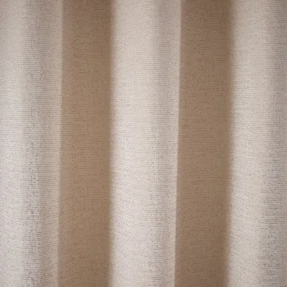 Eyelet Curtains Fully Lined - Natural, Jacquard