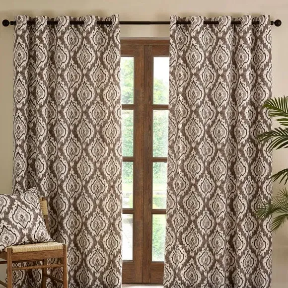 Eyelet Curtains Reversible Design - Natural