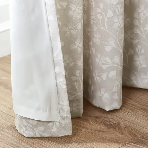 Eyelet Curtains Reversible Design - Natural