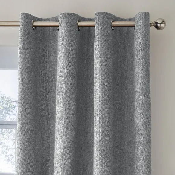 Eyelet Curtains Thermal Insulated - Dove, Chenille image