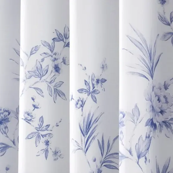 Eyelet Curtains with Blackout Lining - Blue
