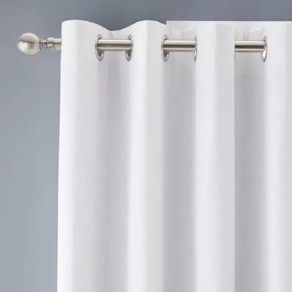 Eyelet Curtains with Blackout Lining - Blue image