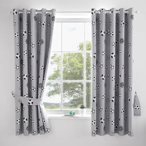 Eyelet Curtains with Blackout Lining - Football