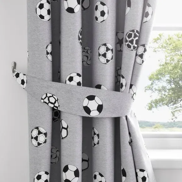 Eyelet Curtains with Blackout Lining - Football