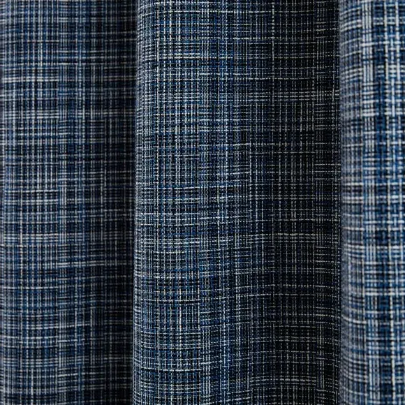 Eyelet Curtains with Blackout Lining - Indigo