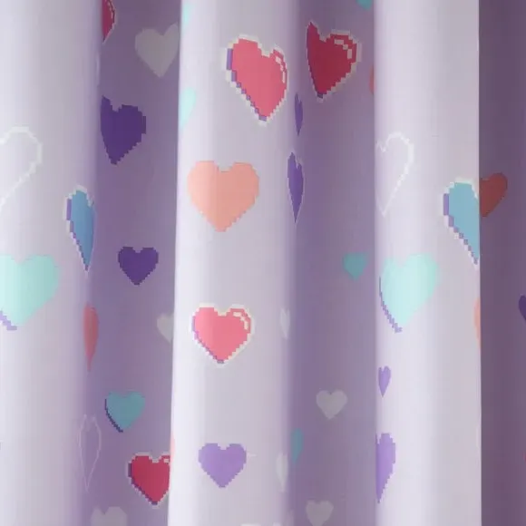 Eyelet Curtains with Blackout Lining - Lilac