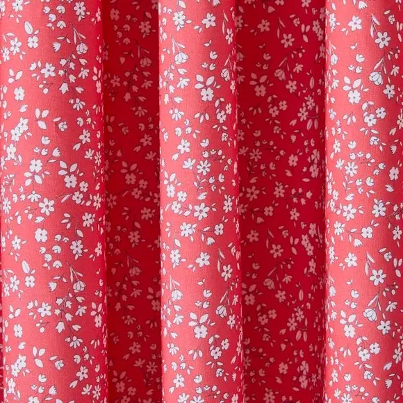 Eyelet Curtains with Blackout Lining - Pink, Cotton