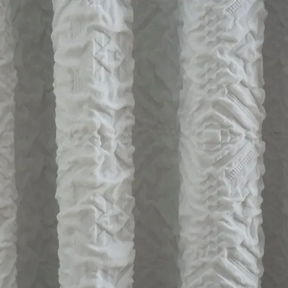 Eyelet Curtains with Blackout Lining - White