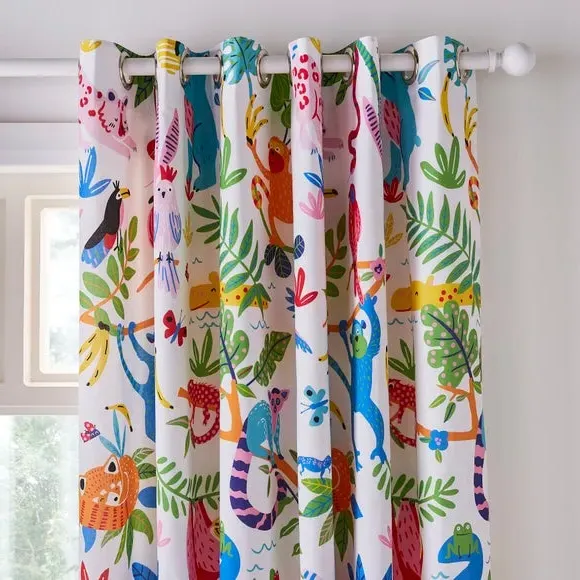 Eyelet Curtains with Blackout - Multicolor, Cotton image