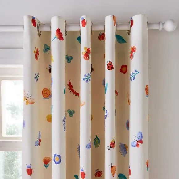 Eyelet Curtains with Blackout - Multicolor, Polyester image