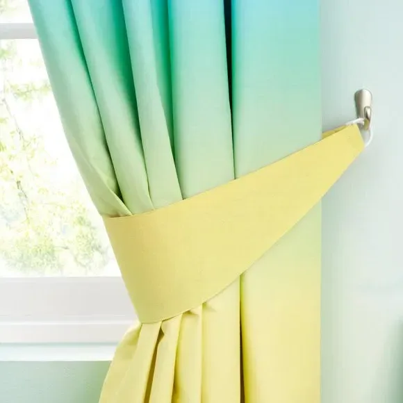 Eyelet Curtains with Blackout - Rainbow, Polycotton