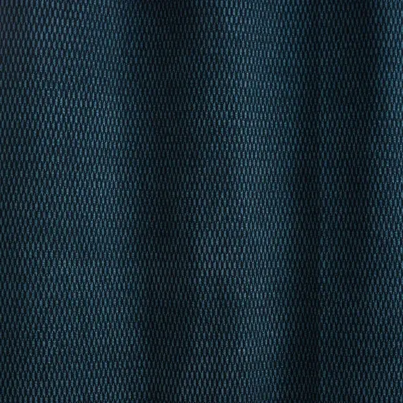 Eyelet Curtains with Geometric Design - Teal, Chenille