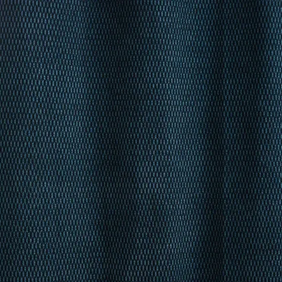 Eyelet Curtains with Geometric Design - Teal, Chenille