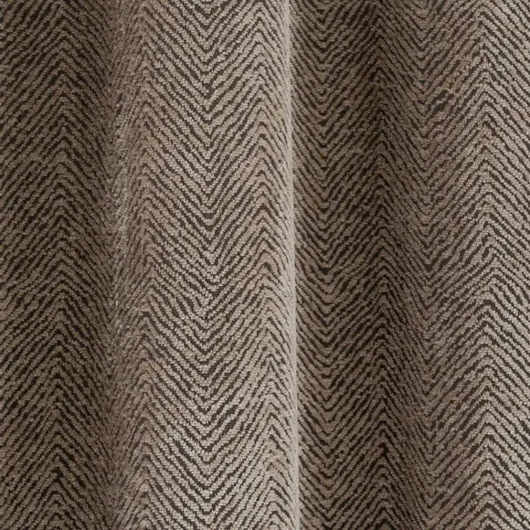 Eyelet Curtains with Herringbone - Natural, Chenille