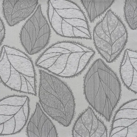 Eyelet Curtains with Jacquard Pattern - Silver