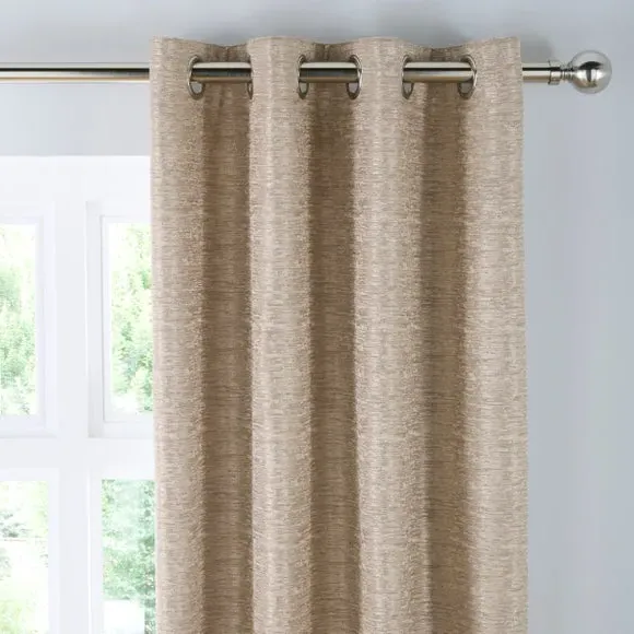 Eyelet Curtains with Lining - Champagne image