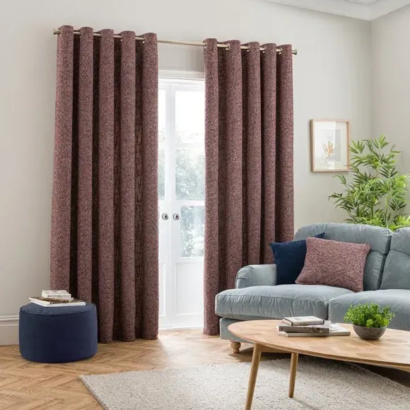 Eyelet Curtains with Lining - Chenille