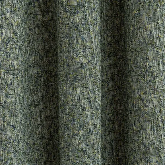 Eyelet Curtains with Lining - Green, Chenille