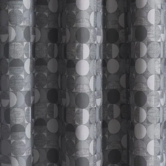 Eyelet Curtains with Lining - Grey, Cotton