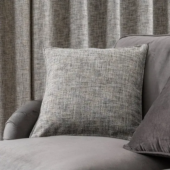 Eyelet Curtains with Lining - Natural, Slub Yarn