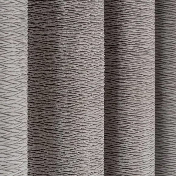 Eyelet Curtains with Lining - Silver, Velvet