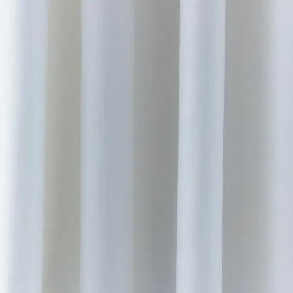 Eyelet Curtains with Lining - White, Polyester