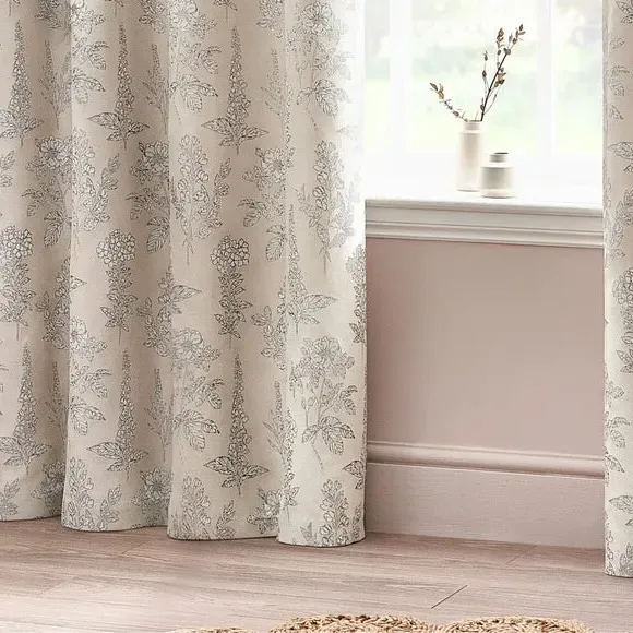 Eyelet Curtains with Room Darkening - Natural, Polyester