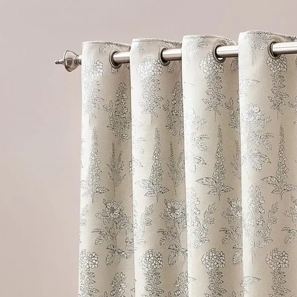 Eyelet Curtains with Room Darkening - Natural, Polyester image