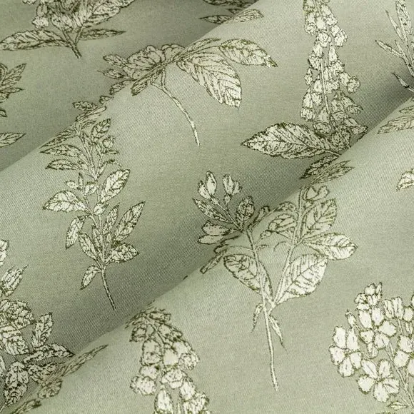 Eyelet Curtains with Room Darkening - Sage, Polyester