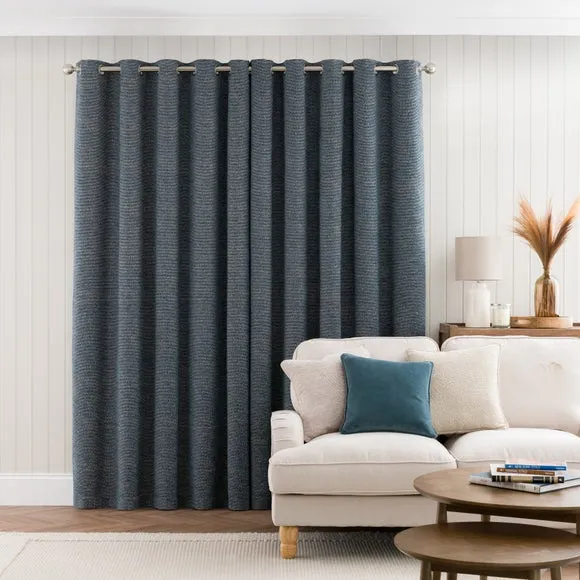 Eyelet Curtains with Thermal Lining - Peacock