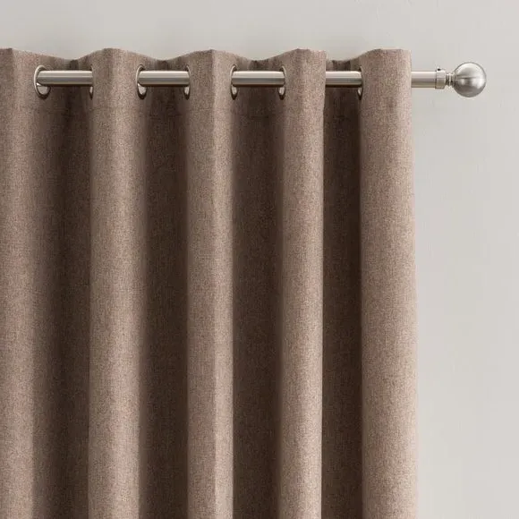 Eyelet Door Curtain with Blackout - Mocha