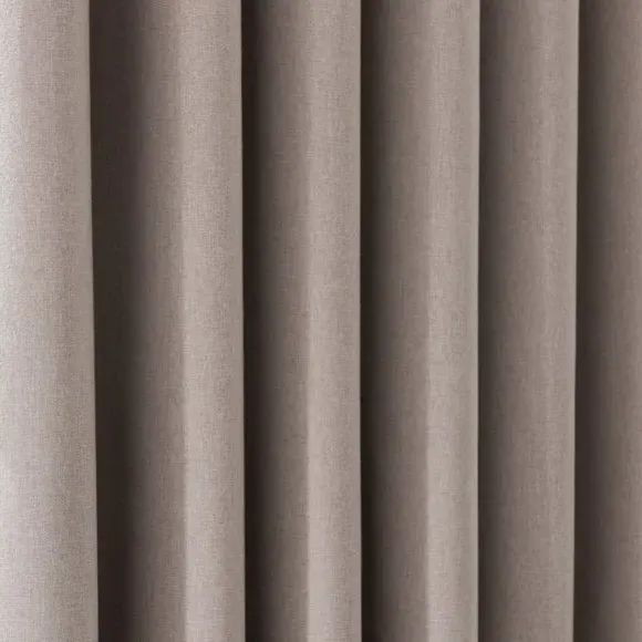 Eyelet Door Curtain with Blackout - Pebble