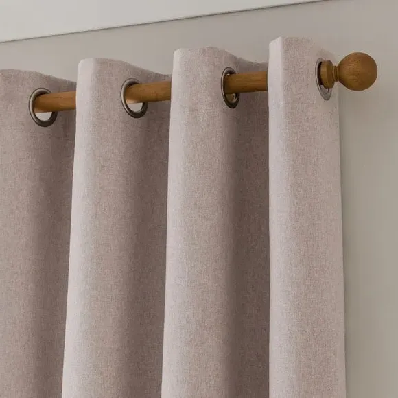 Eyelet Door Curtain with Blackout - Taupe