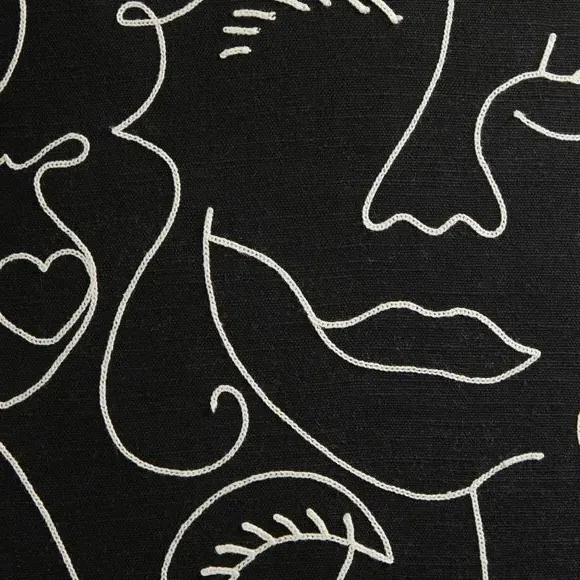 Face Cushion Cover - Black