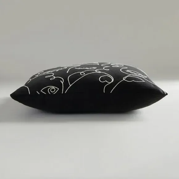 Face Cushion Cover - Black