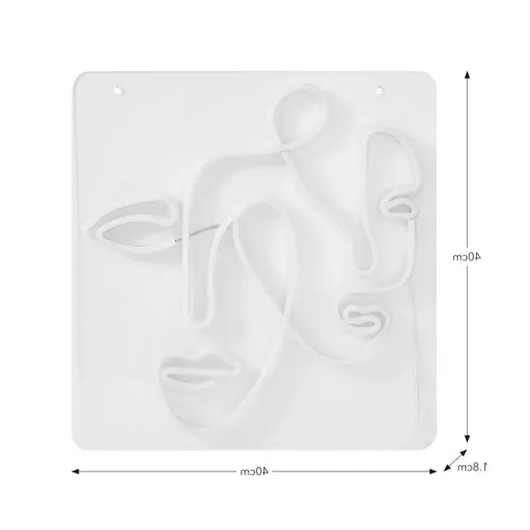 Faces Neon Wall Light - Clear, LED