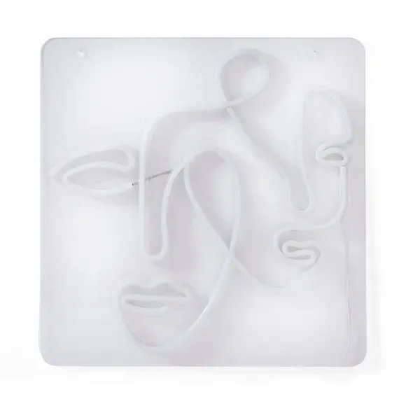 Faces Neon Wall Light - Clear, LED